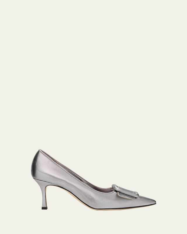 Maysale 70mm Silky Buckle Pumps